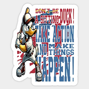 Duck Batter Up Sticker